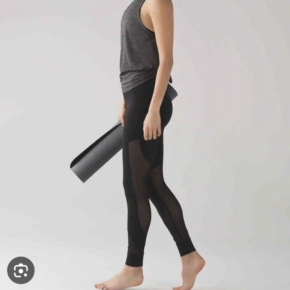 Black Mesh Lululemon Leggings